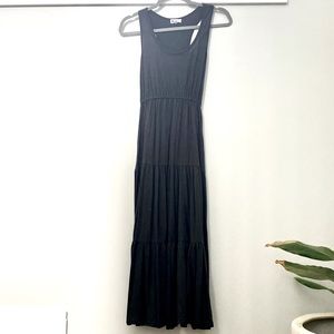 Sundry sleeveless racer back dark grey dress.  Size S